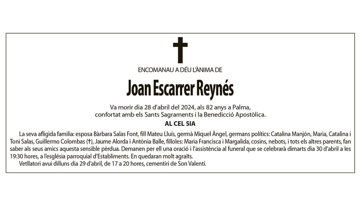 Joan Escarrer Reynés