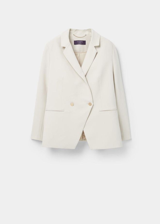 Americana con botones dorados, Violeta by Mango
