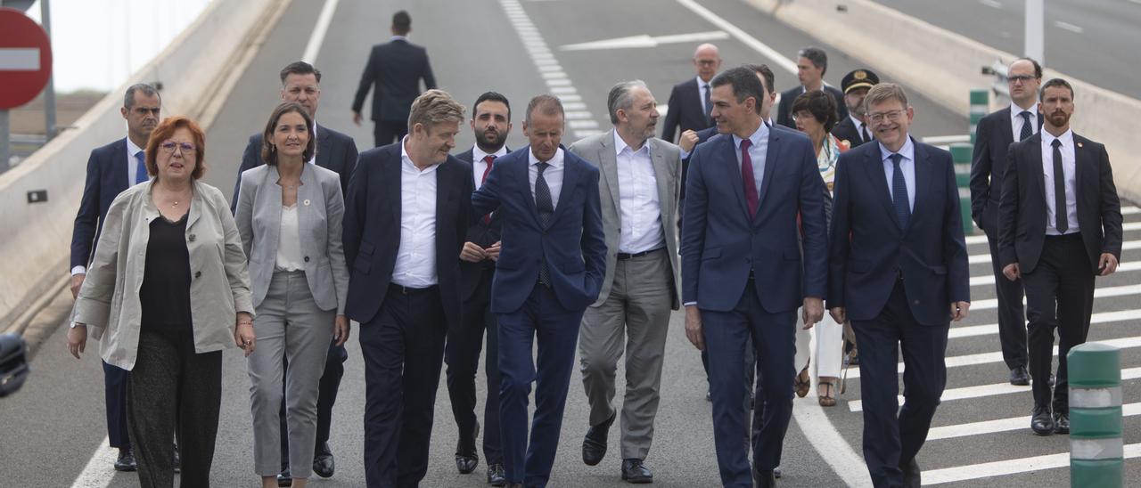 Presentación de la gigafactoría durante la visita de Pedro Sánchez.