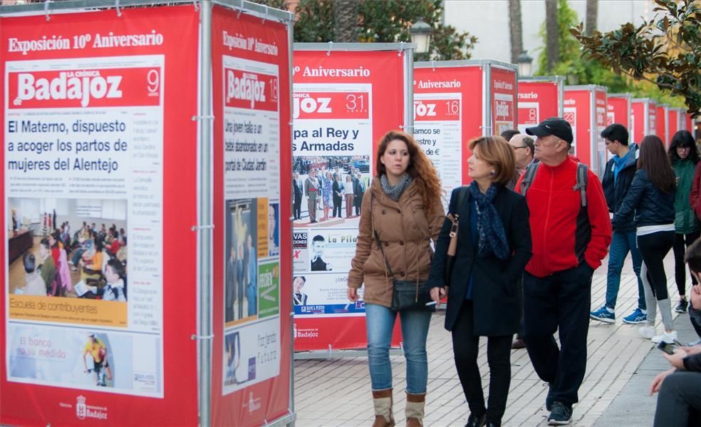 Exposición de portada del X aniversario de La Crónica de Badajoz