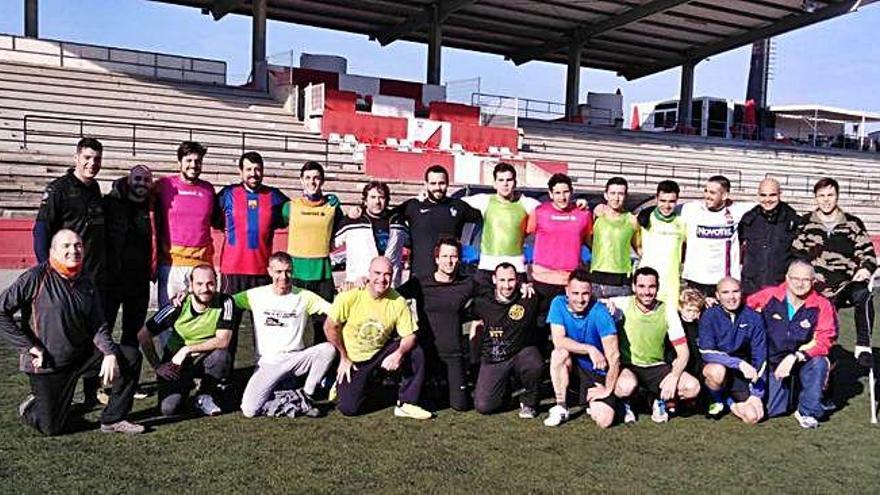 Partit de Nadal dels waterpolistes manresans al Nou Estadi de futbol