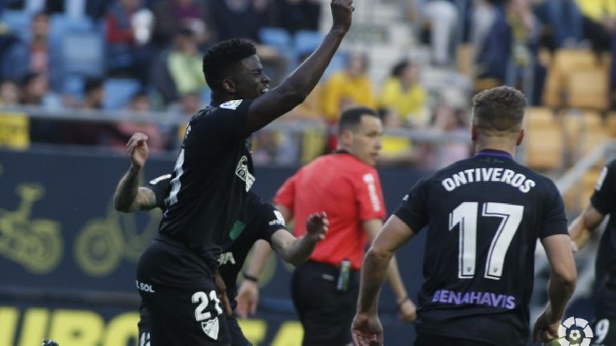 Ontiveros y Ndiaye, juntos en el Málaga CF.