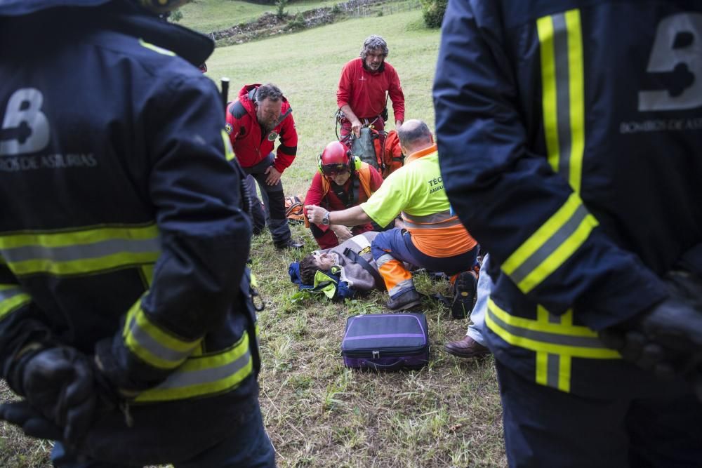 Rescate del montañero desaparecido en Somiedo