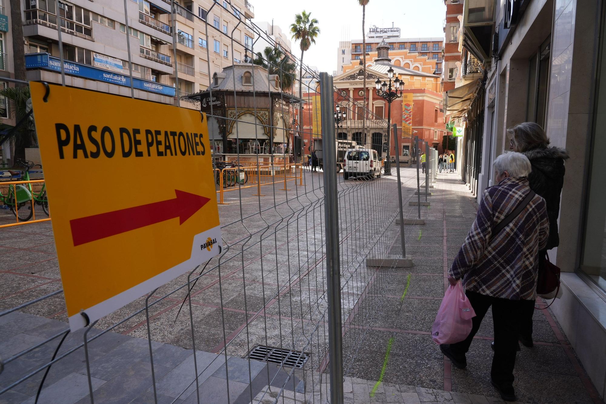 Arranca la transformación de la plaza de la Paz de Castelló en un espacio diáfano más peatonal y accesible