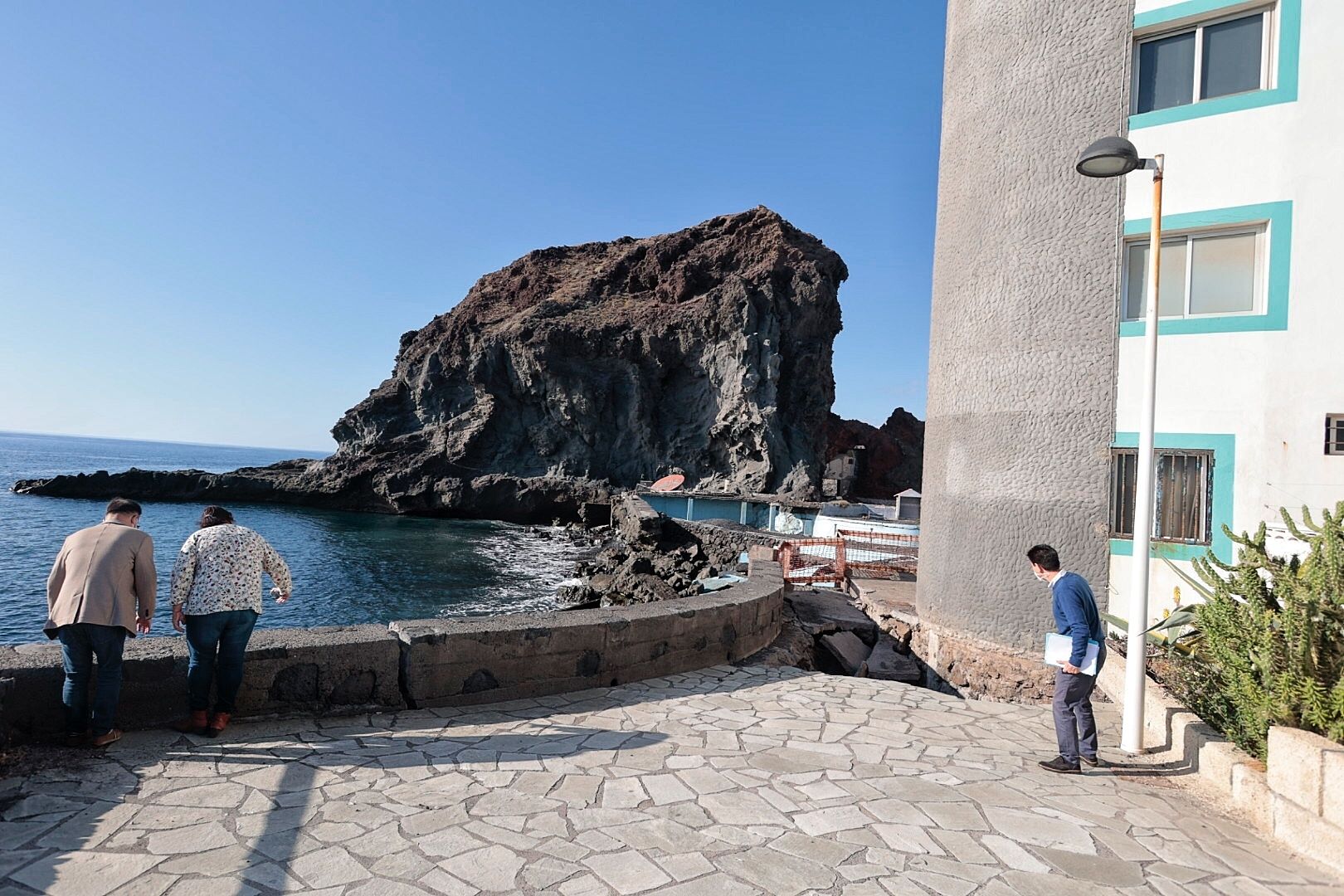 Visita de Pedro Martín a Los Roques de Fasnia