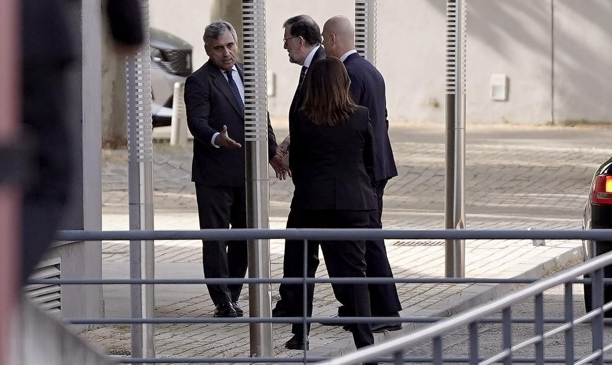 Mariano Rajoy, en la Audiencia Nacional, donde declara por el caso Kitchen.