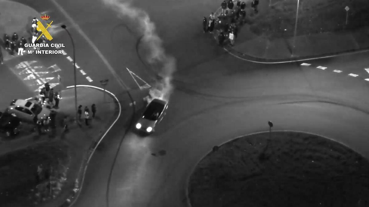 Carreras ilegales en el polígono industrial de O Campiño