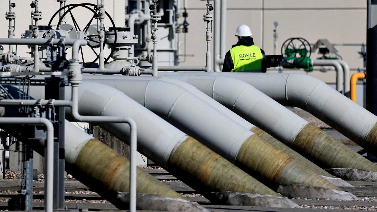 Tuberías en las instalaciones del gasoducto &#039;Nord Stream 1&#039; en Lubmin (Alemania).