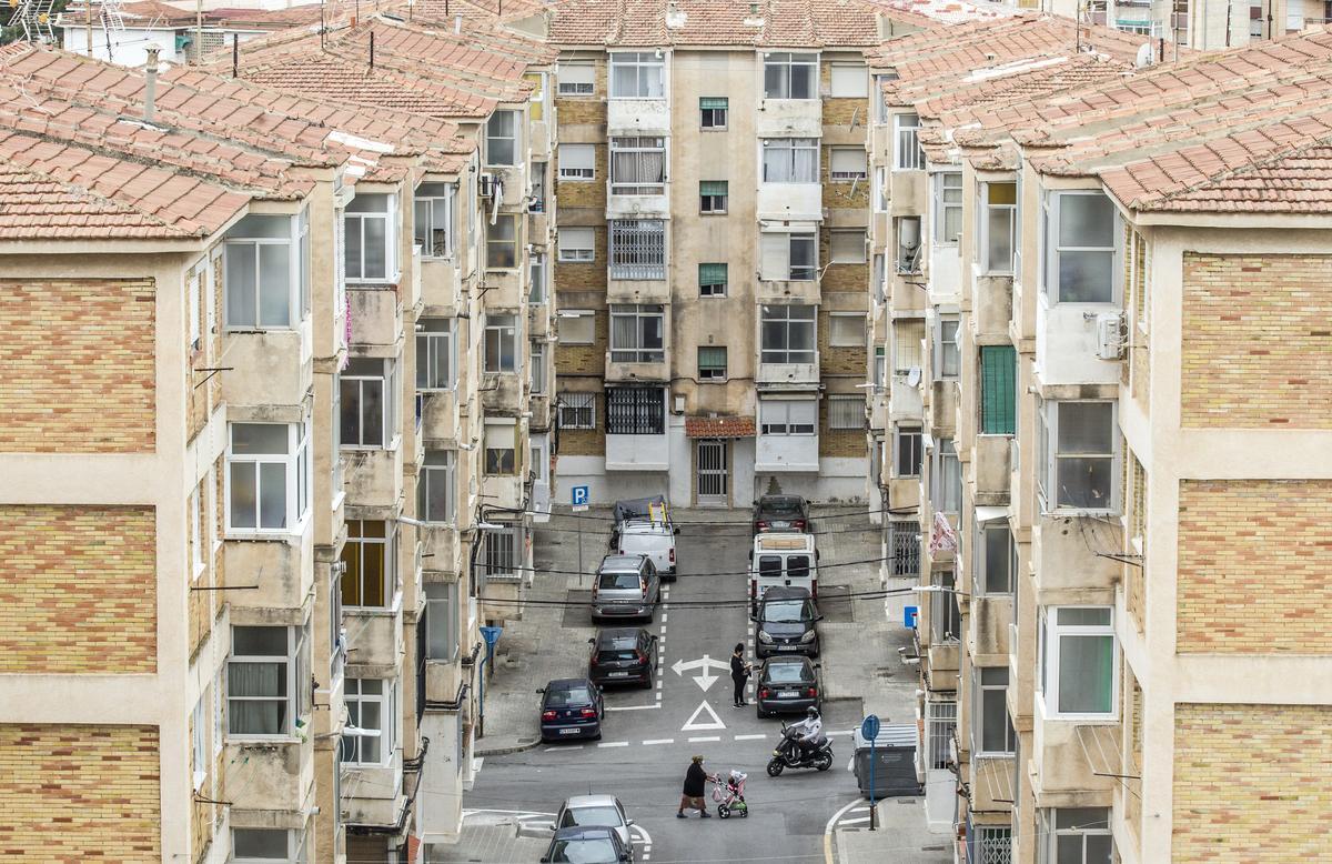 Viviendas en Colonia Requena, el barrio que más subastas aglutina.