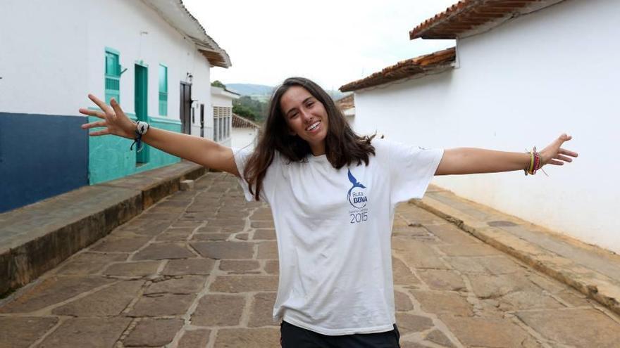 Irena Gomila, durante un momento de su viaje.