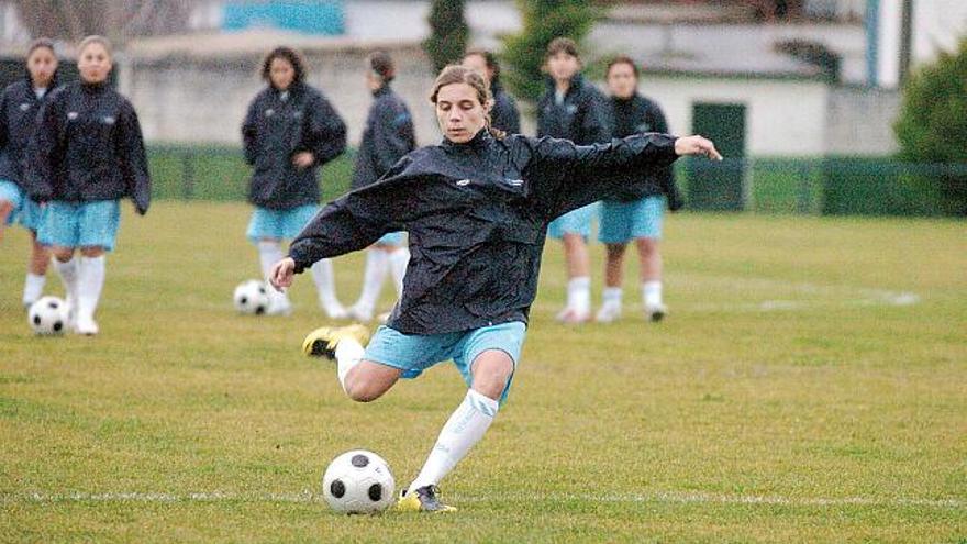 La selección gallega entrenó ayer en Poio