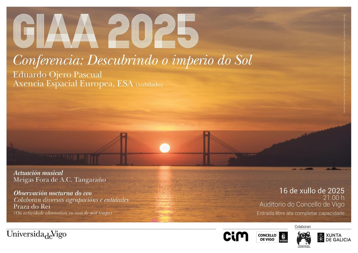 Cartel de la conferencia abierta al público que abrirá el congreso el miércoles en el auditorio municipal.