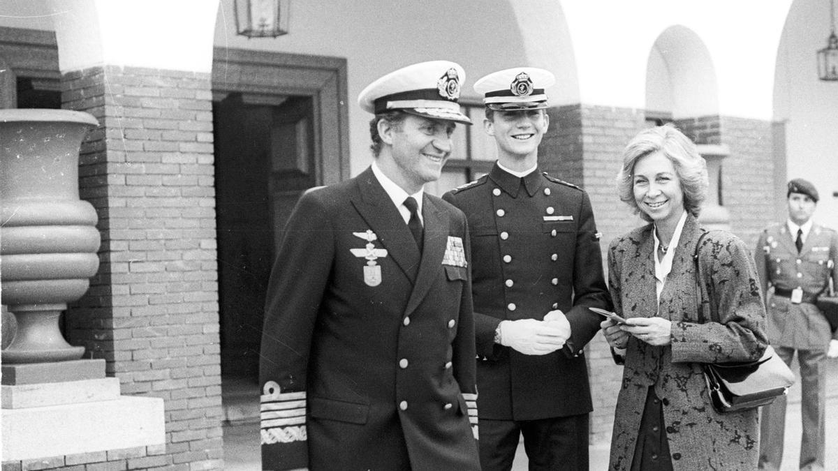 El paso de Felipe VI por la Escuela Naval de Marín.