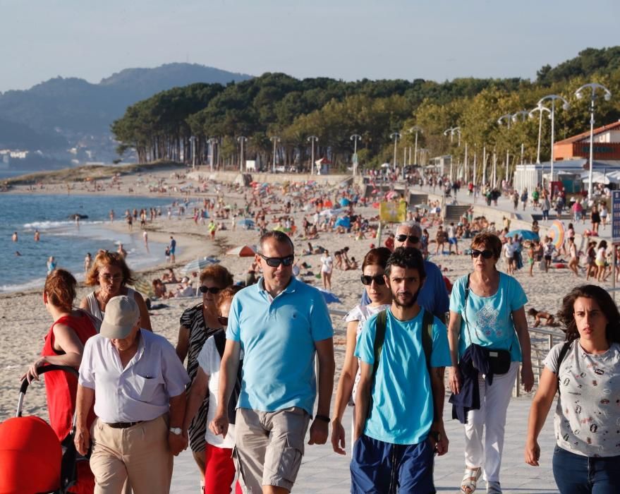 Final del verano a 30 grados en las Rías Baixas