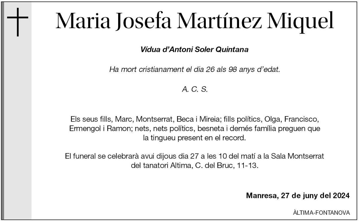 Maria Josefa Martínez Miquel
