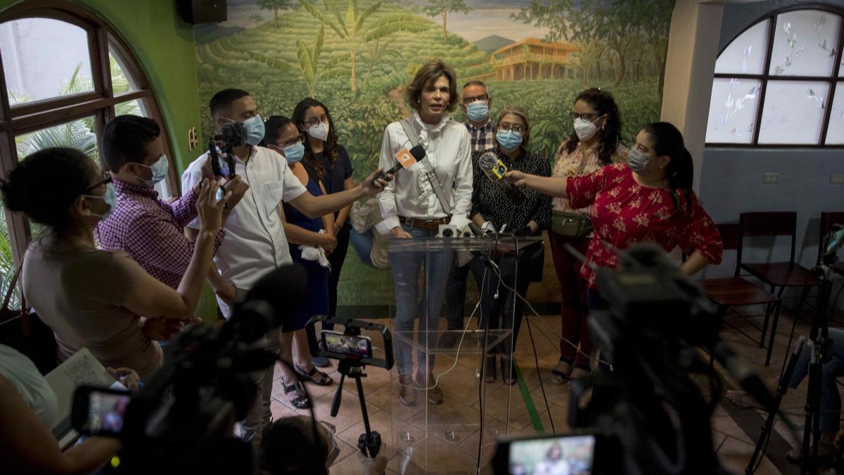 Cristiana Chamorro, en rueda de prensa.