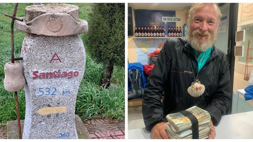 El &quot;peregrino por la paz&quot; de Bocairent recorre más de 12.000 km y vuelve a Santiago de Compostela