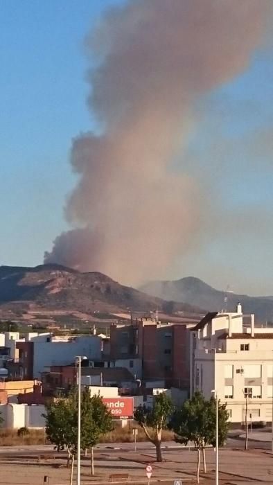 Incendio forestal en Benifairó de les Valls.