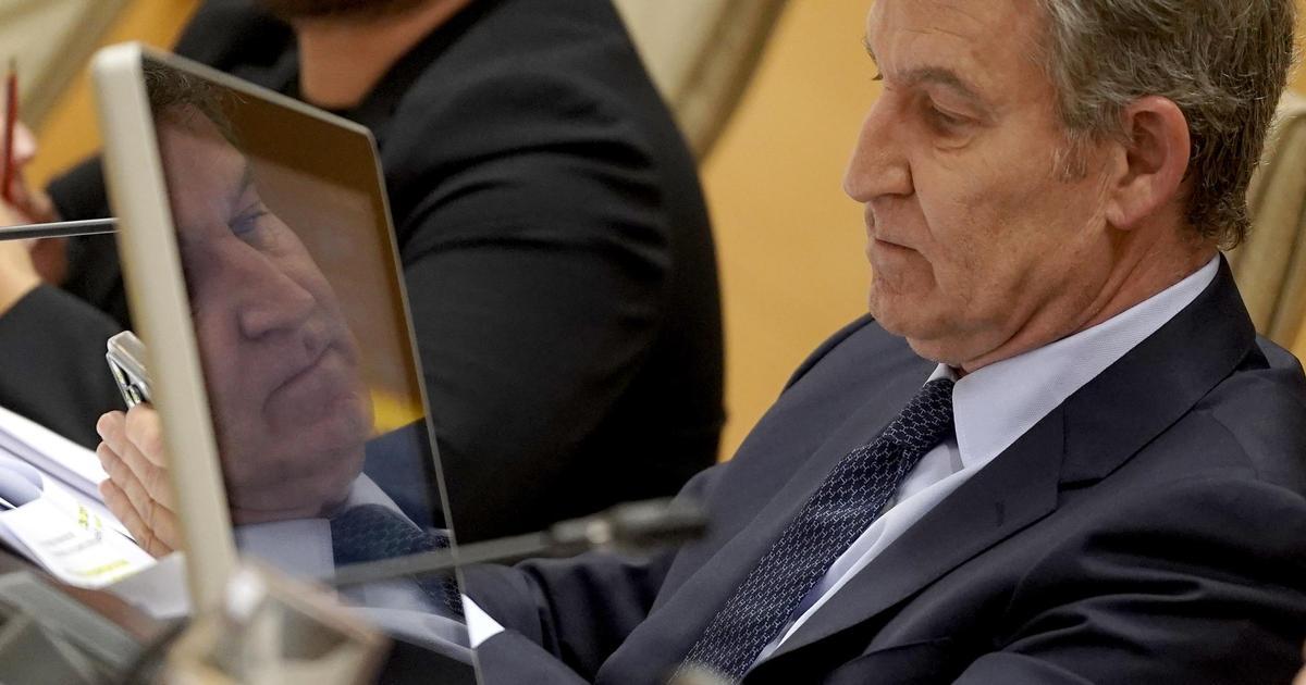 Alberto Núñez Feijóo, durante su comparecencia en la comisión de investigación de la Dana en Valencia