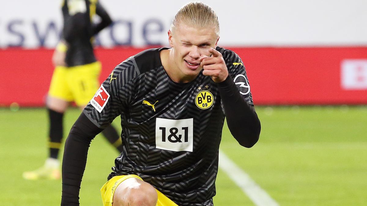 Erling Haaland, durante un encuentro con el Borussia.