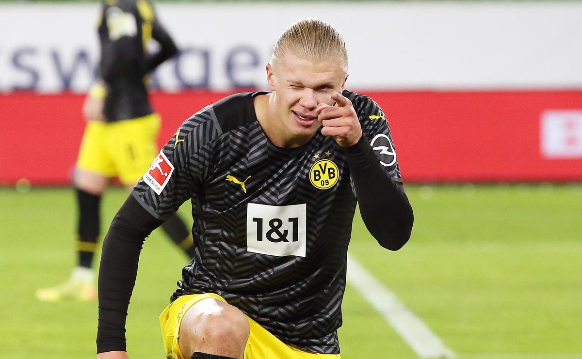 Erling Haaland, durante un encuentro con el Borussia.