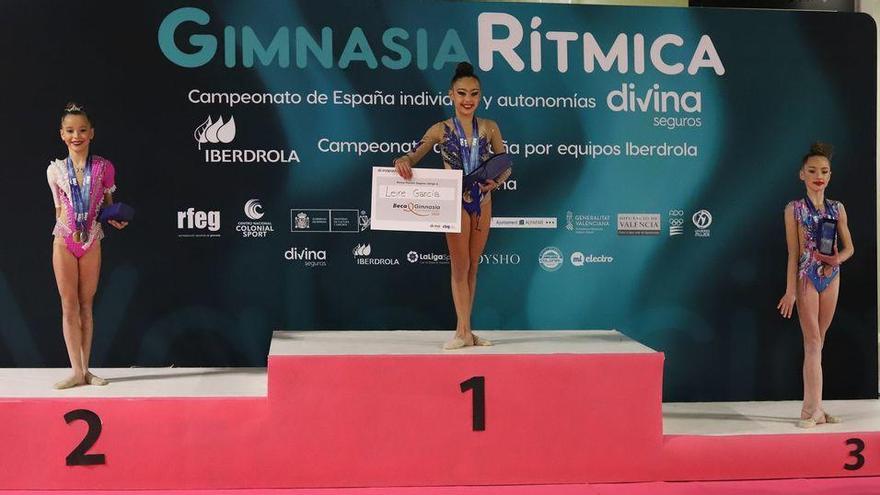 Leire García, en lo más alto del podio de la categoría general benjamín