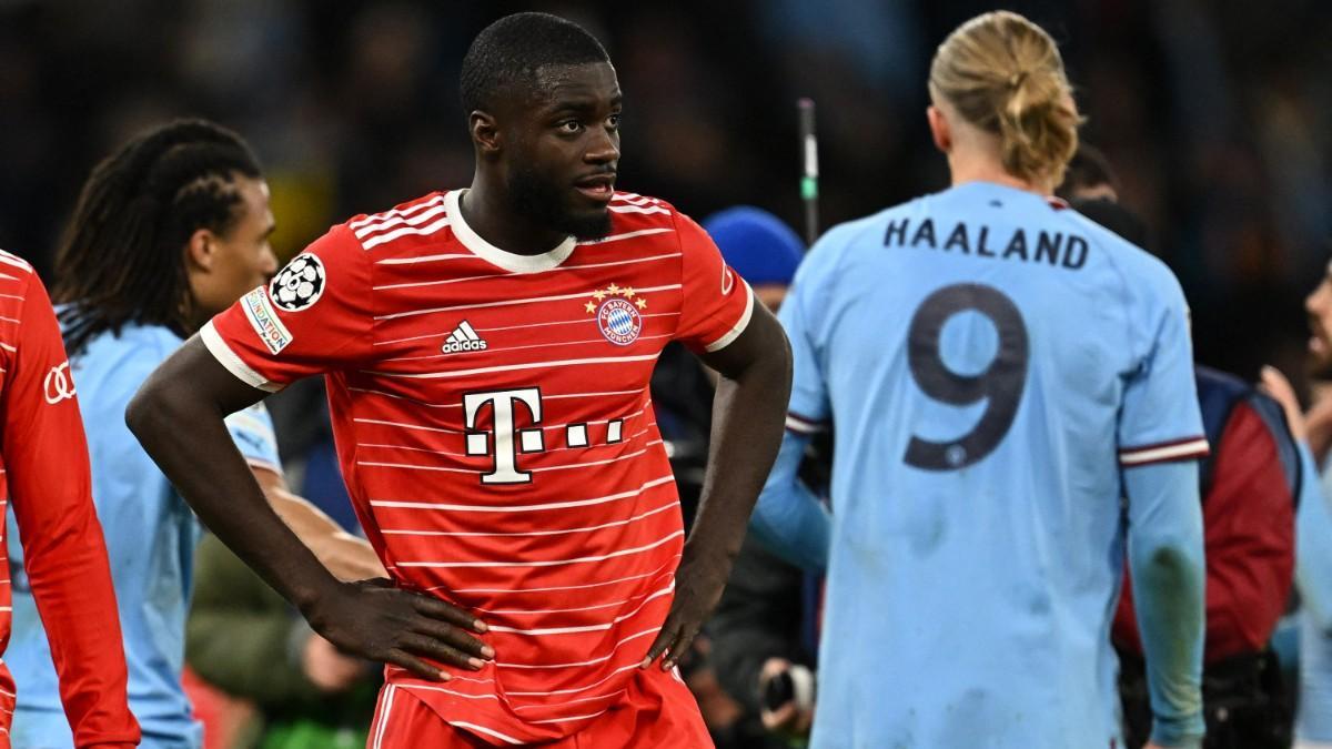 Upamecano, durante el duelo ante el Manchester City