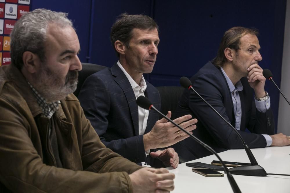 Primer entrenamiento y presentación de Cuco Ziganda en el Real Oviedo