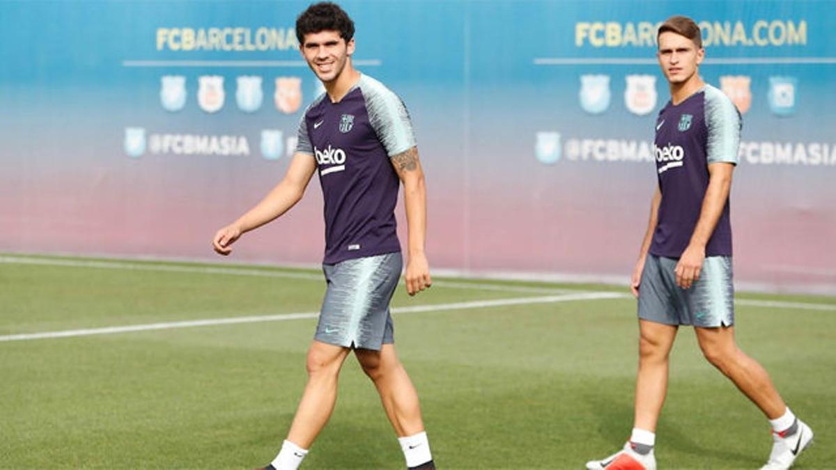 Último entrenamiento del Barça antes de medirse a Boca Juniors en el Gamper