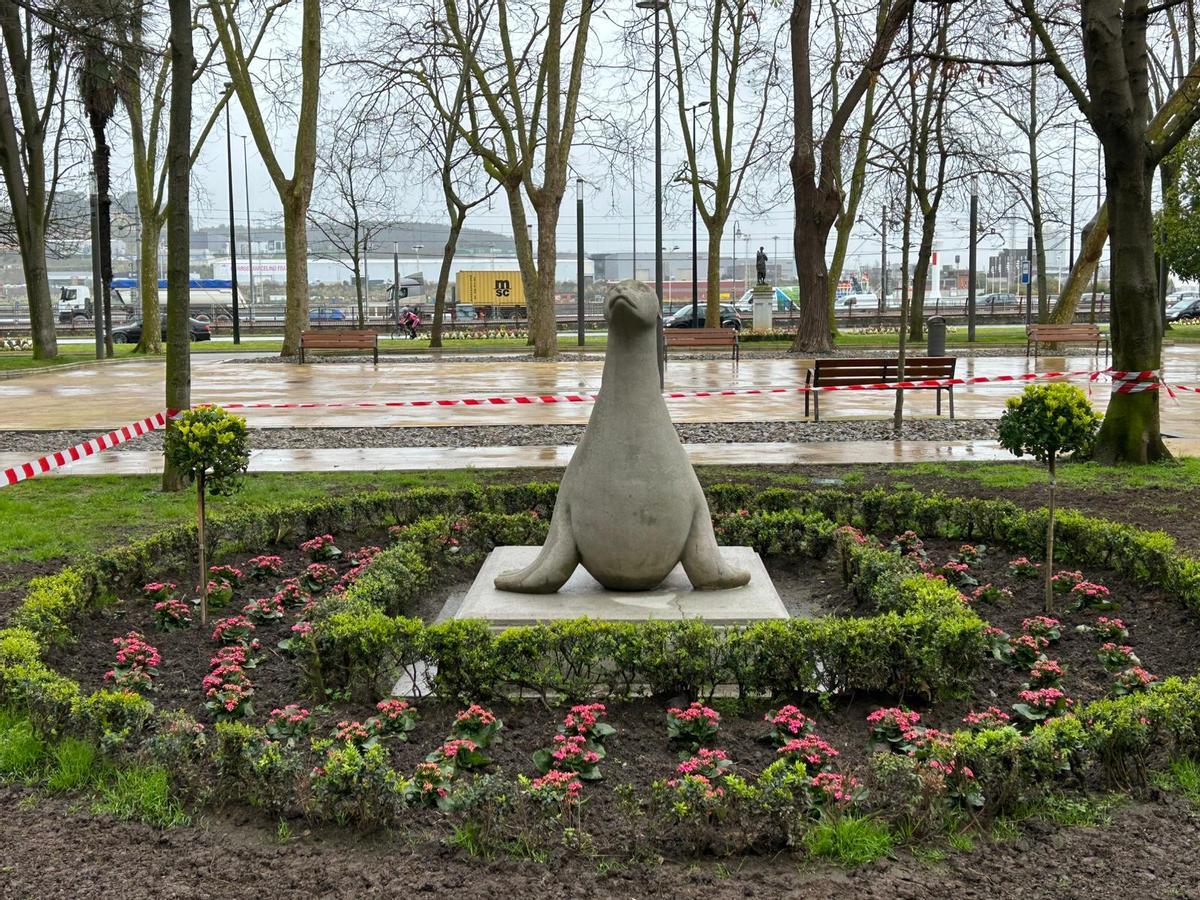 La nueva imagen de la foca del Muelle.