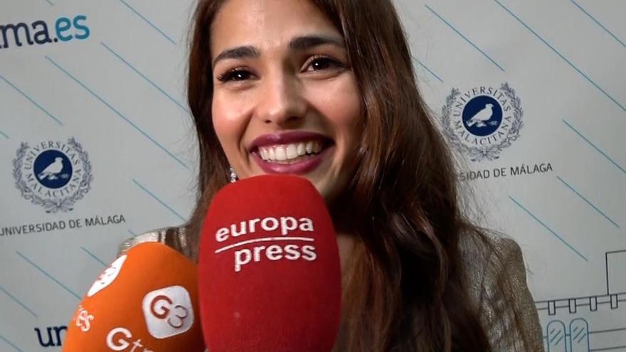 Sara Sálamo, en la presentación de su película documental 'En Silencio' sobre su marido, Isco Alarcón, en el Festival de Málaga