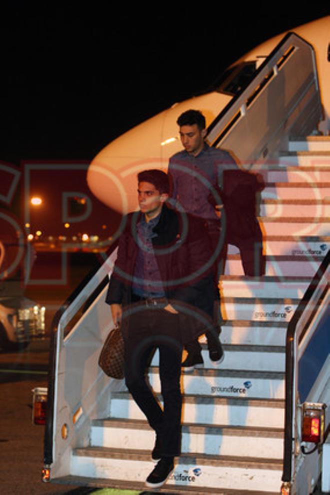La llegada del Barça a El Prat