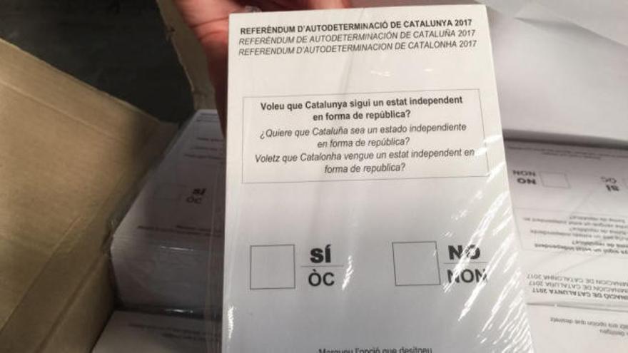 La Guardia Civil incauta nueve millones de papeletas para el 1-O