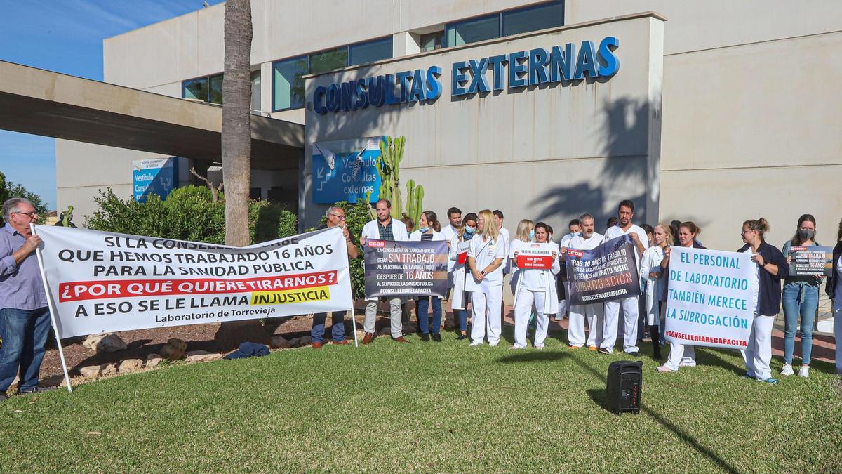 Los trabajadores del laboratorio han mantenido concentraciones y protestas desde 2022 para defender sus puestos de trabajo