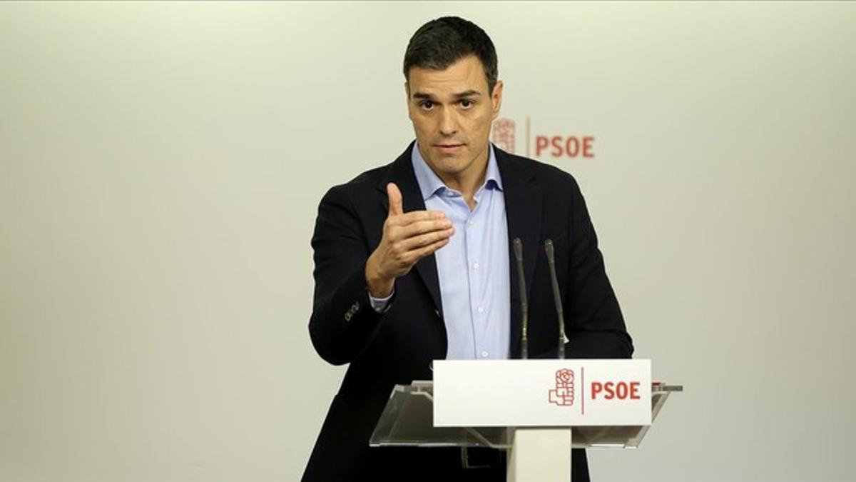 Pedro Sánchez, el pasado 11 de enero en la sede del PSOE.