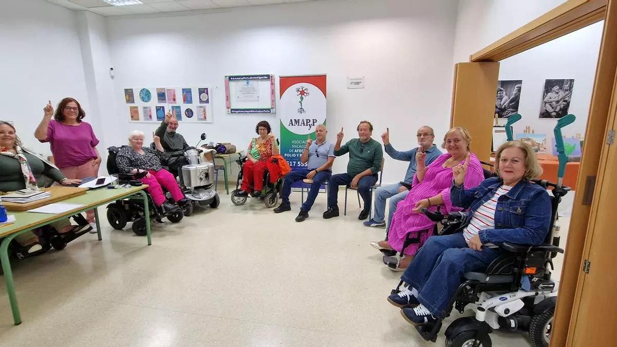 Reunión de la Asociación Malagueña de Afectados Polio y Postpolio.