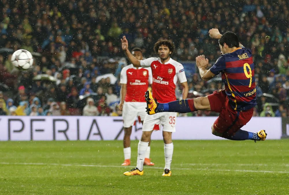 Las mejores imágenes del partido de vuelta de los octavos de final de la Champions League entre el Barcelona y el Arsenal.