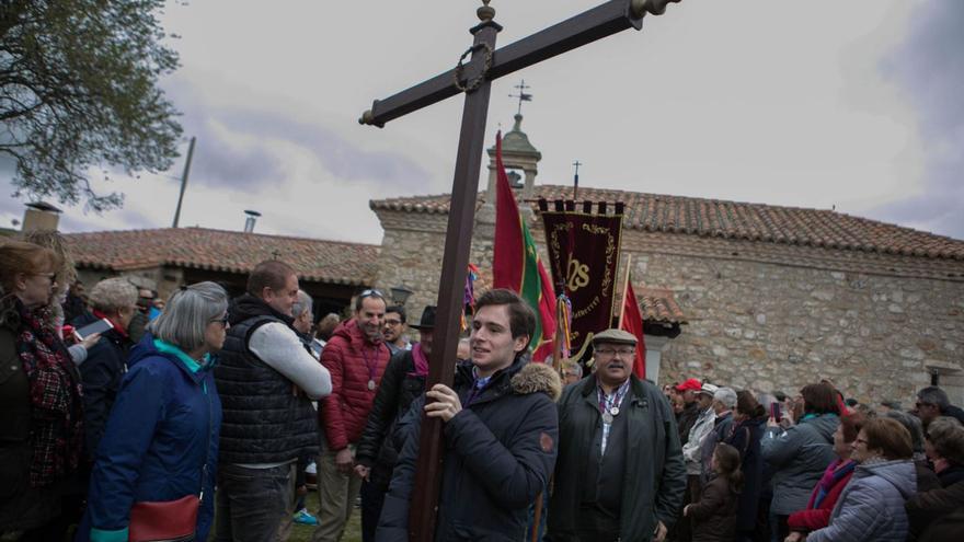 Una celebración anterior del Cristo de Valderrey. | E. Fraile