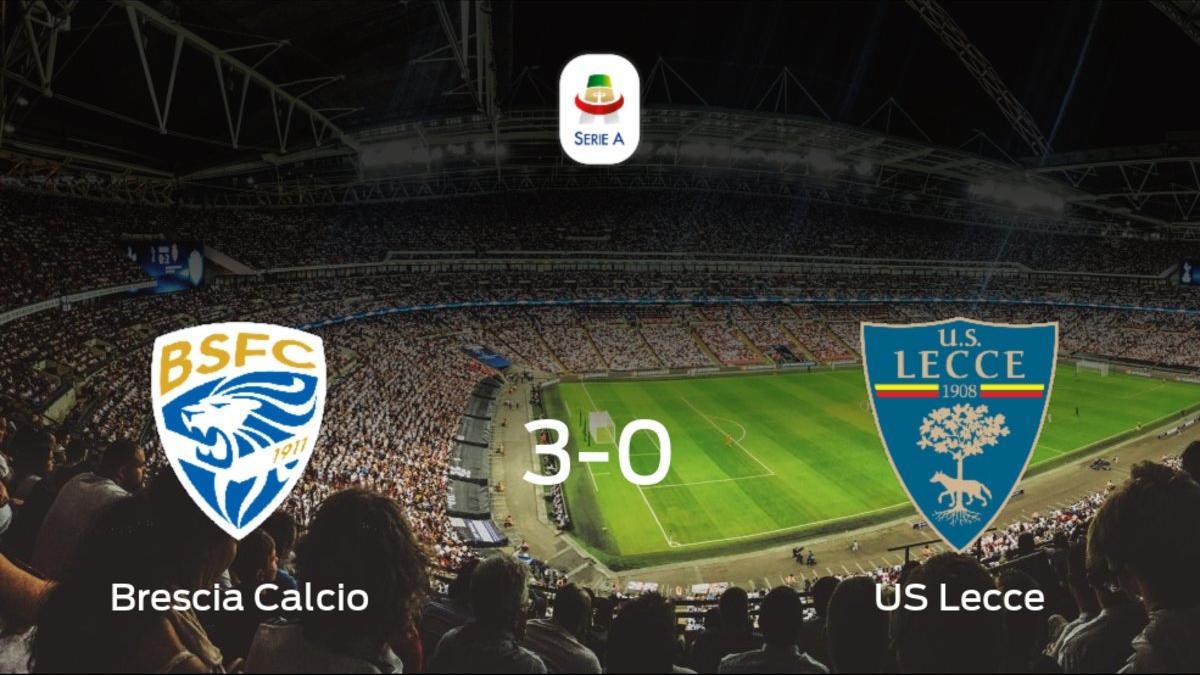 El Brescia Calcio suma tres puntos tras golear al US Lecce en casa (3-0)