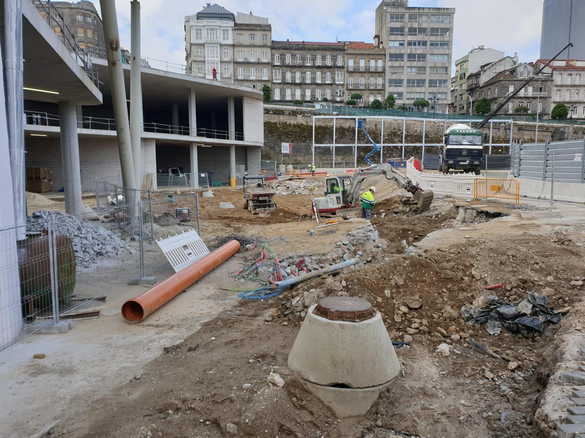 Visita a las obras de la nueva estación de autobuses de Vigo