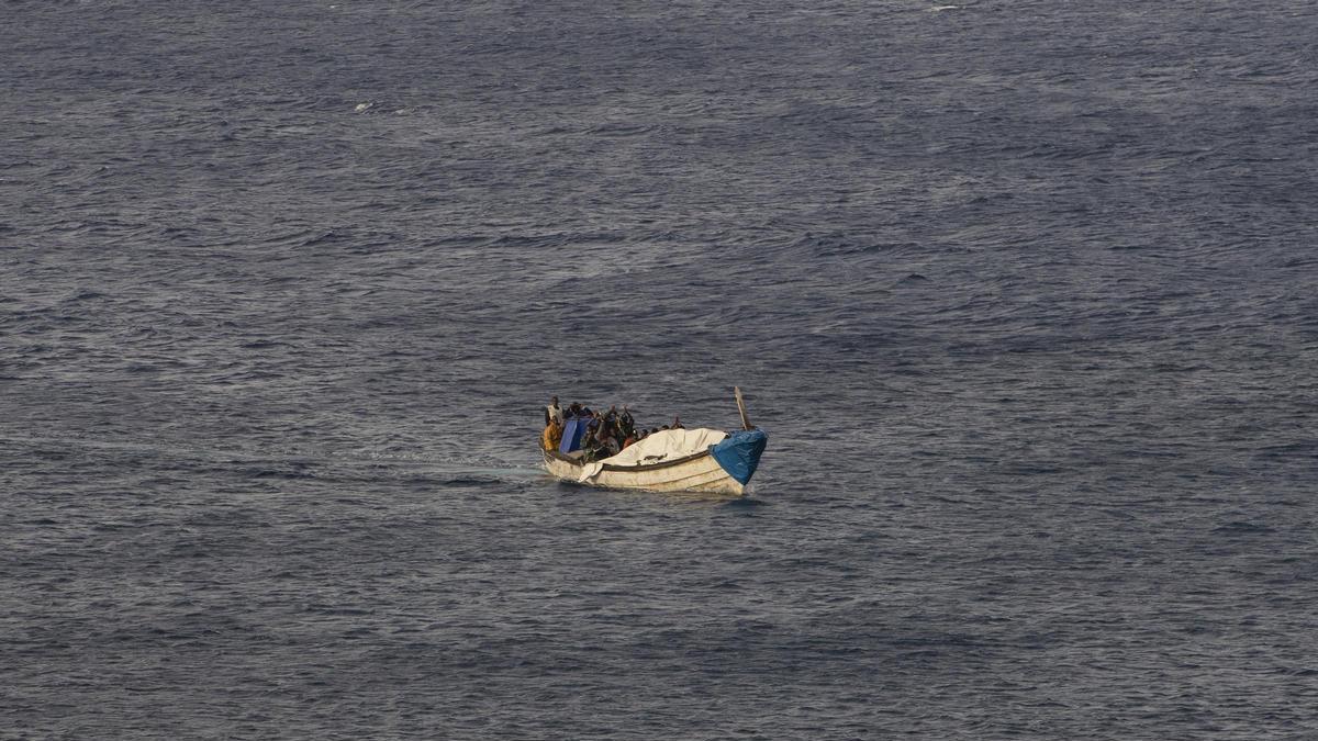 Un cayuco a su llegada a Canarias en una imagen de archivo
