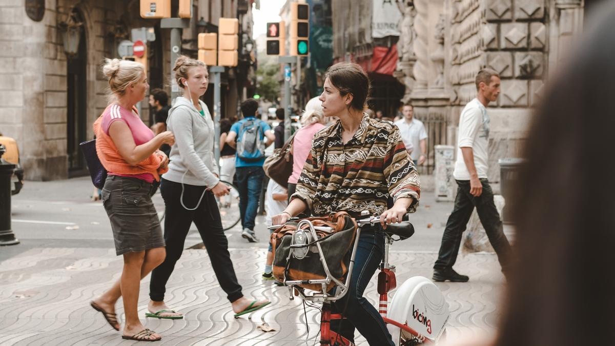 Persona perdida por las calles de Barcelona