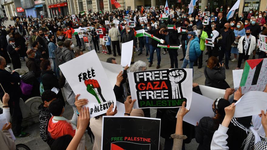 Protesta en A Coruña por la escalada bélica en Gaza