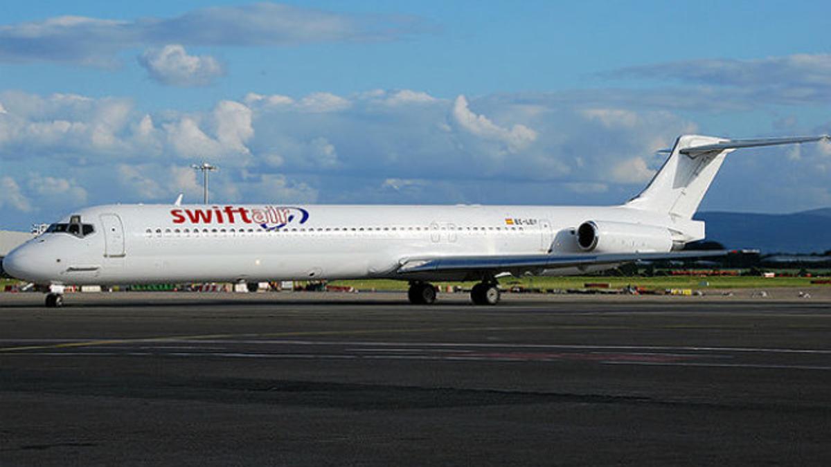 Un avión de la compañía Swiftair.