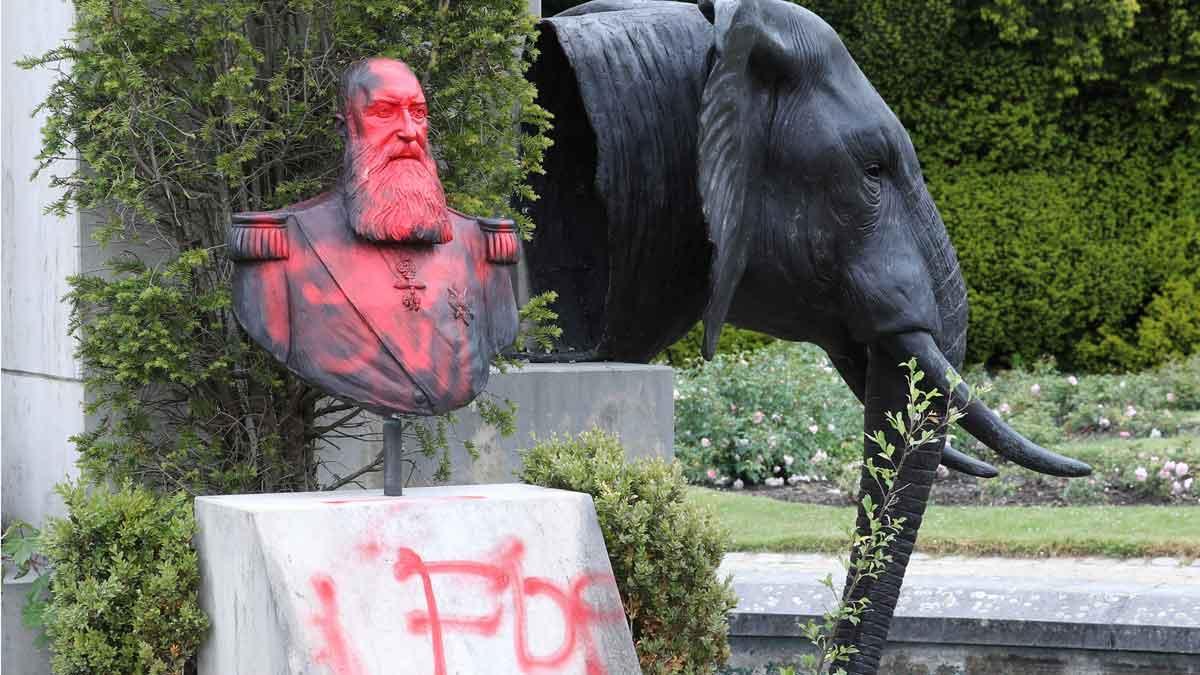 Vandalizadas estatuas del rey Leopoldo II en Bélgica