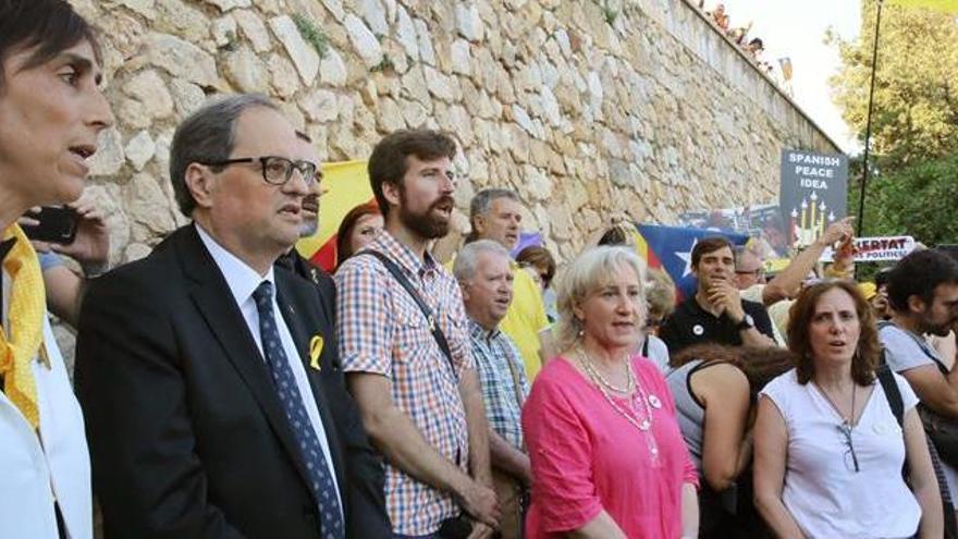 Torra durante la concentración de protesta.