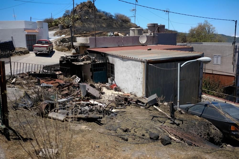 Incendio en Gran Canaria | Zonas afectadas en las medianías de Gáldar y en Artenara