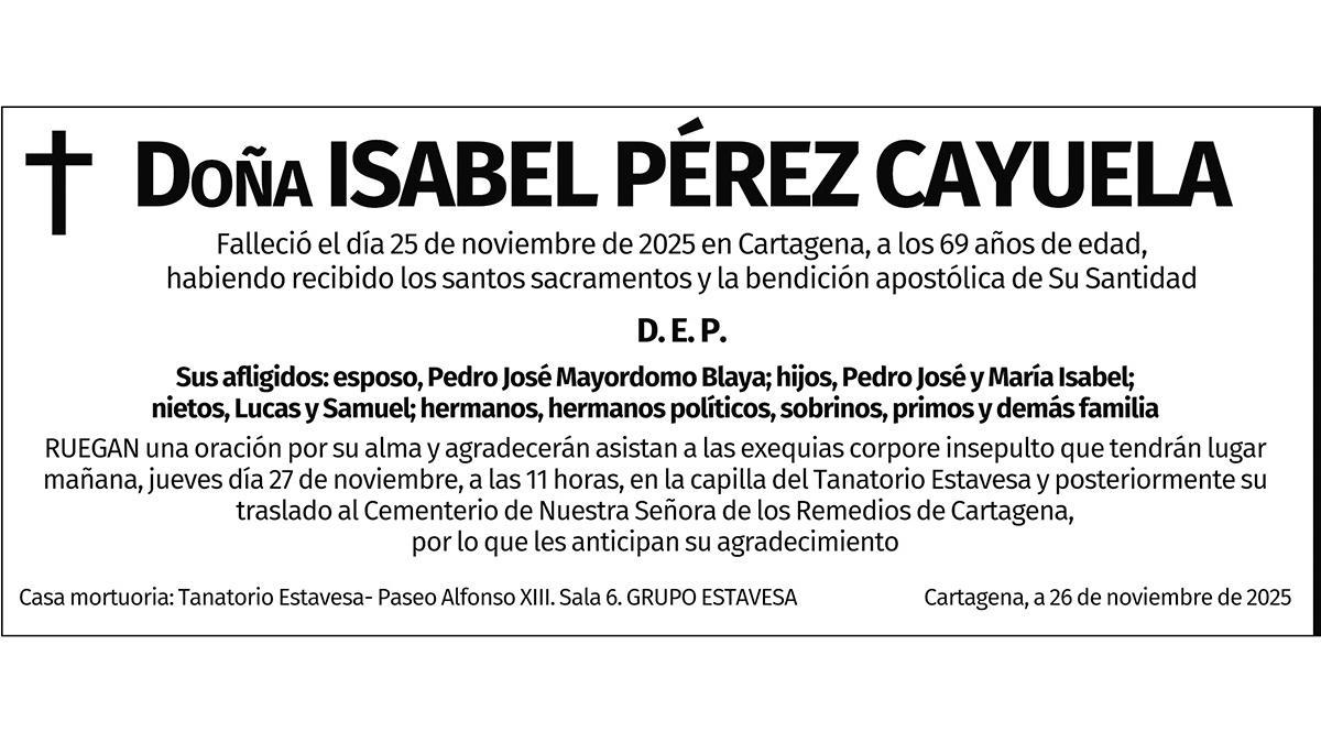 Dª Isabel Pérez Cayuela