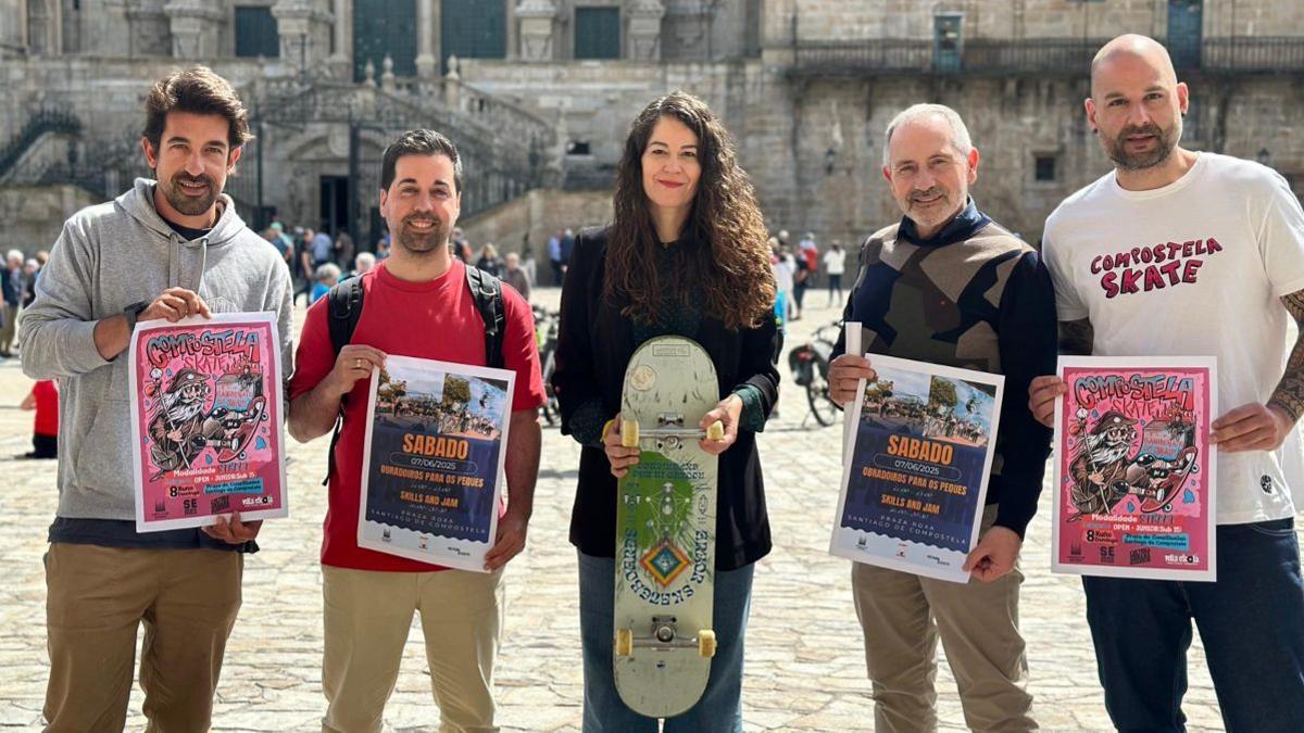 Por la izquierda: Gil, Castiñeiras, Rozas, Fernández y Muíño.