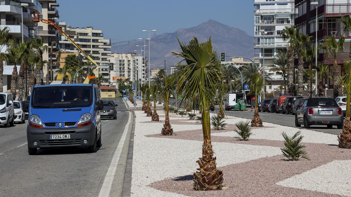La avenida Costa Blanca, en la que se aplicarán los cambios de tráfico, en la zona junto al solar que acoge al Circo del Sol